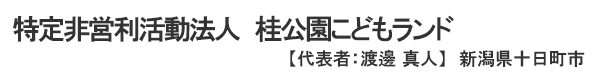 特定非営利活動法人 桂公園こどもランド 代表者 : 渡邊真人 新潟県十日町市