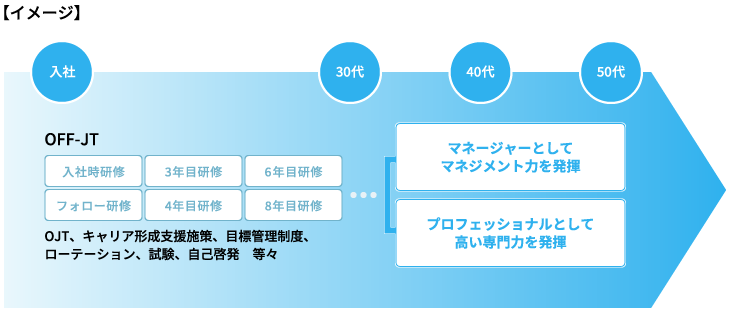 総合キャリア職員のコース（G・A・R）とキャリア選択を示す図