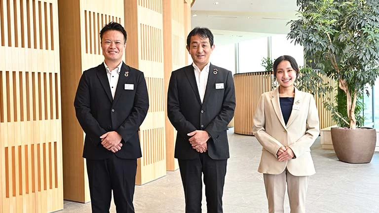 サステナビリティ座談会の登壇者3名（堀 竜雄、山口 潤、鈴木 萌）