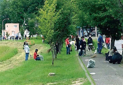 緑地保全活動の様子