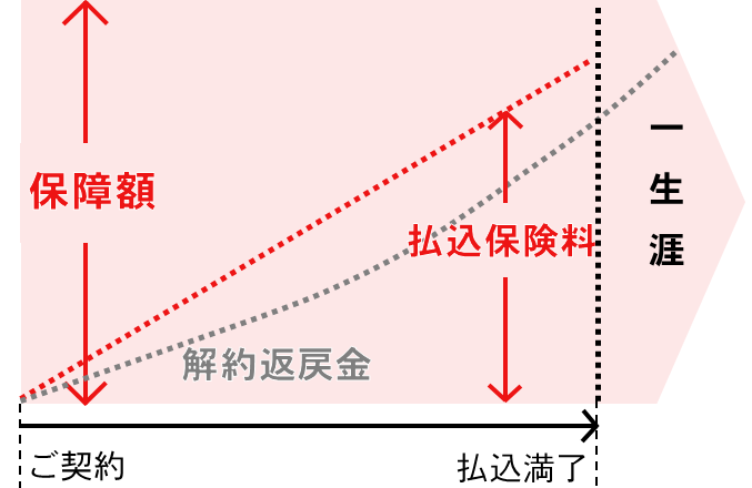 終身保険の図