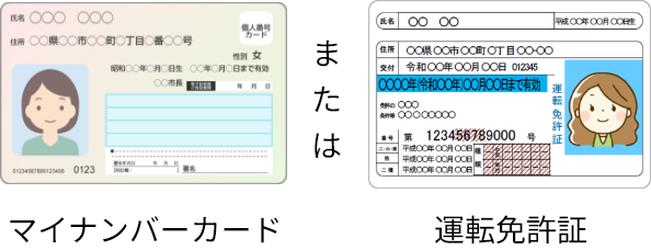 ご加入に必要な本人確認書類の例