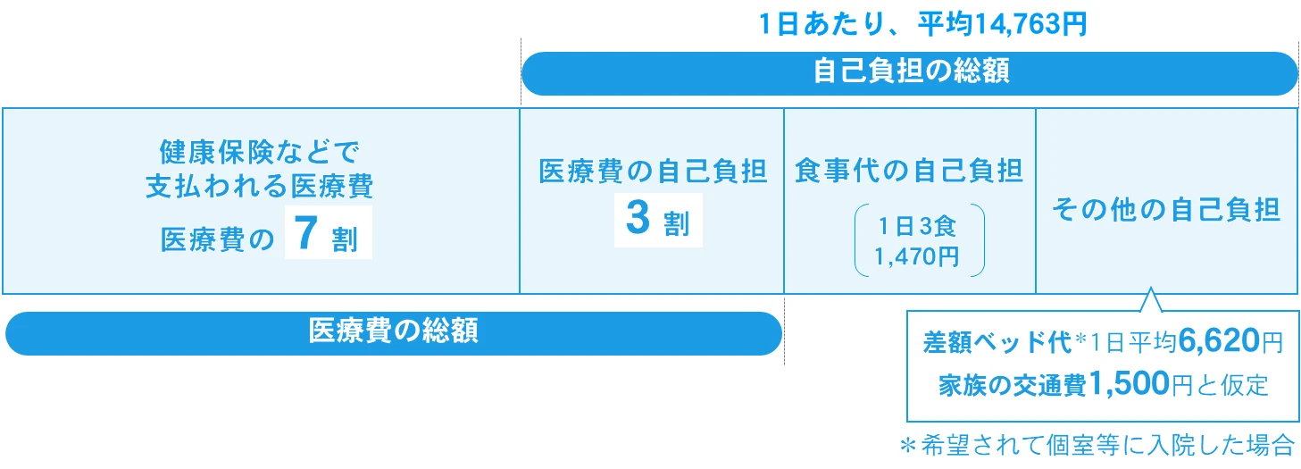 ケガ・病気のときの費用の内訳