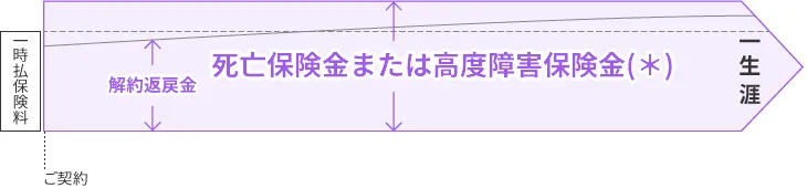 終身保険（一時払い）_しくみ図